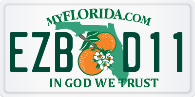 FL license plate EZBD11