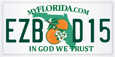 FL license plate EZBD15