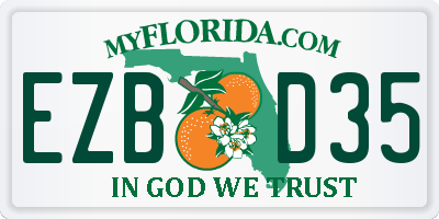 FL license plate EZBD35