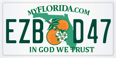 FL license plate EZBD47