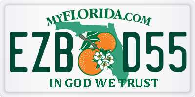 FL license plate EZBD55