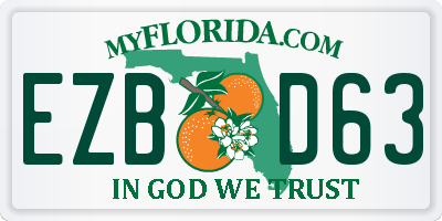 FL license plate EZBD63
