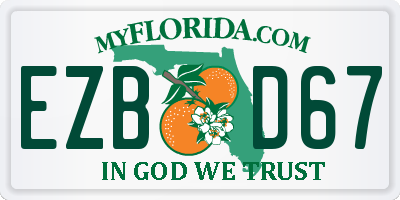 FL license plate EZBD67