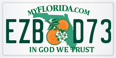 FL license plate EZBD73