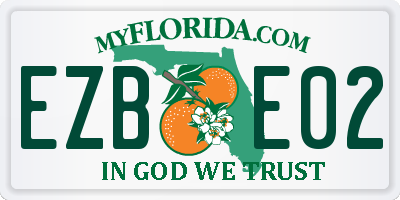 FL license plate EZBE02