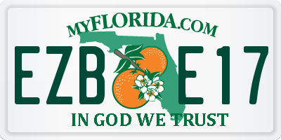 FL license plate EZBE17