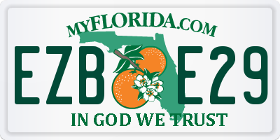 FL license plate EZBE29