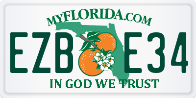 FL license plate EZBE34