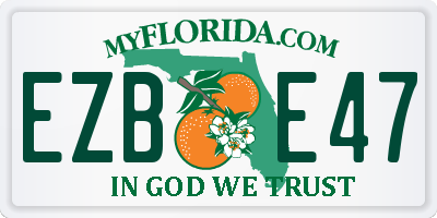FL license plate EZBE47
