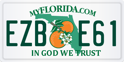 FL license plate EZBE61