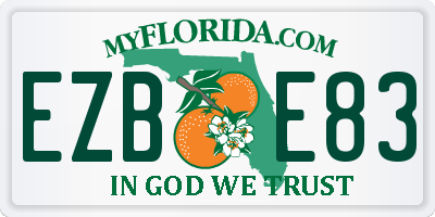 FL license plate EZBE83