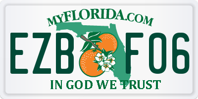 FL license plate EZBF06