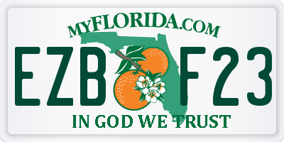 FL license plate EZBF23