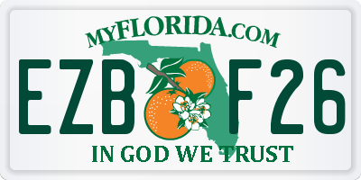 FL license plate EZBF26