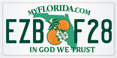 FL license plate EZBF28