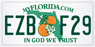 FL license plate EZBF29