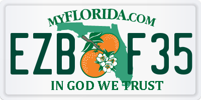 FL license plate EZBF35