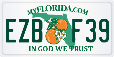 FL license plate EZBF39