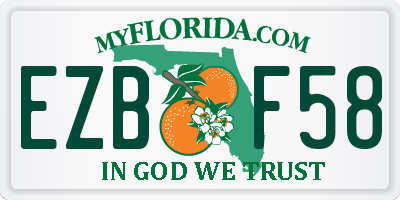 FL license plate EZBF58