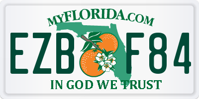 FL license plate EZBF84