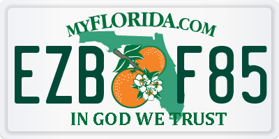 FL license plate EZBF85