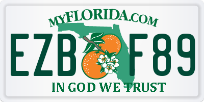 FL license plate EZBF89