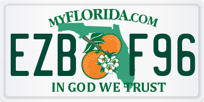 FL license plate EZBF96