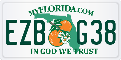 FL license plate EZBG38