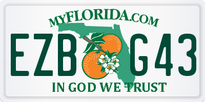 FL license plate EZBG43