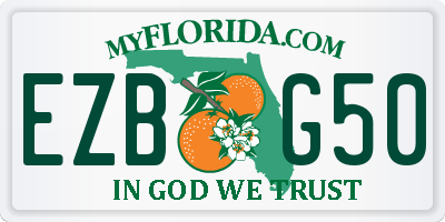FL license plate EZBG50