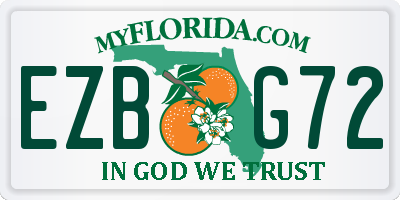 FL license plate EZBG72