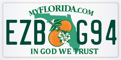 FL license plate EZBG94