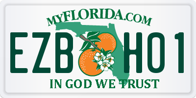FL license plate EZBH01