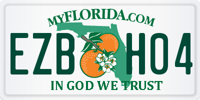 FL license plate EZBH04