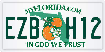 FL license plate EZBH12