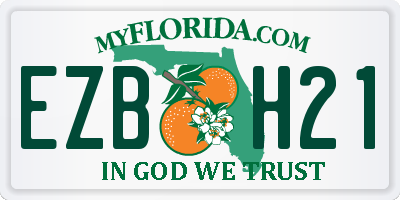 FL license plate EZBH21