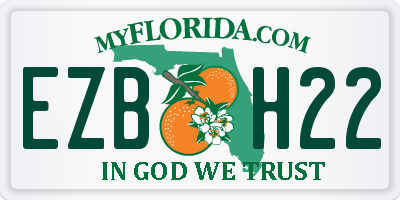 FL license plate EZBH22