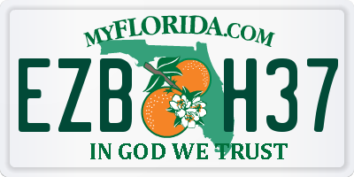 FL license plate EZBH37