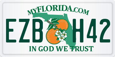 FL license plate EZBH42