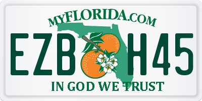 FL license plate EZBH45