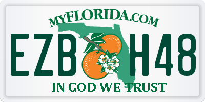 FL license plate EZBH48