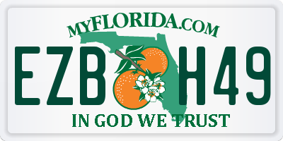 FL license plate EZBH49