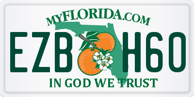 FL license plate EZBH60
