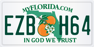 FL license plate EZBH64