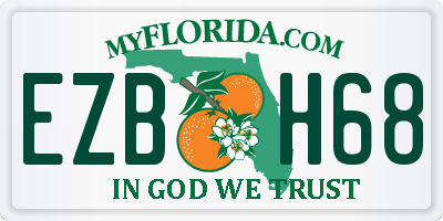 FL license plate EZBH68