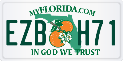 FL license plate EZBH71