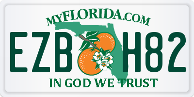 FL license plate EZBH82