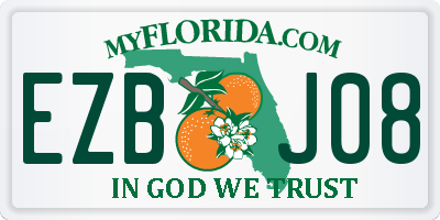 FL license plate EZBJ08