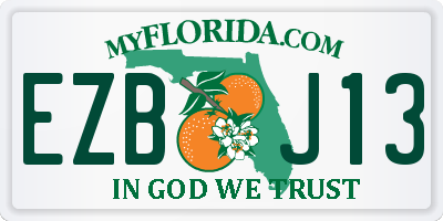 FL license plate EZBJ13