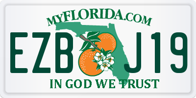 FL license plate EZBJ19